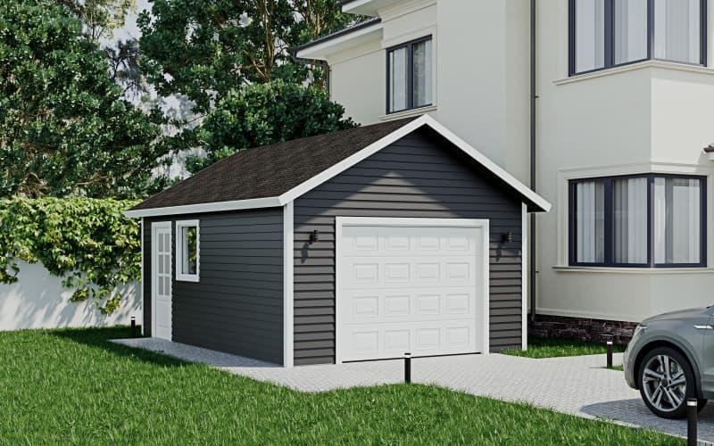 Custom garage built by Sampley Construction in Calgary